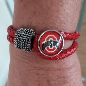Ohio State Red Braided Bracelet